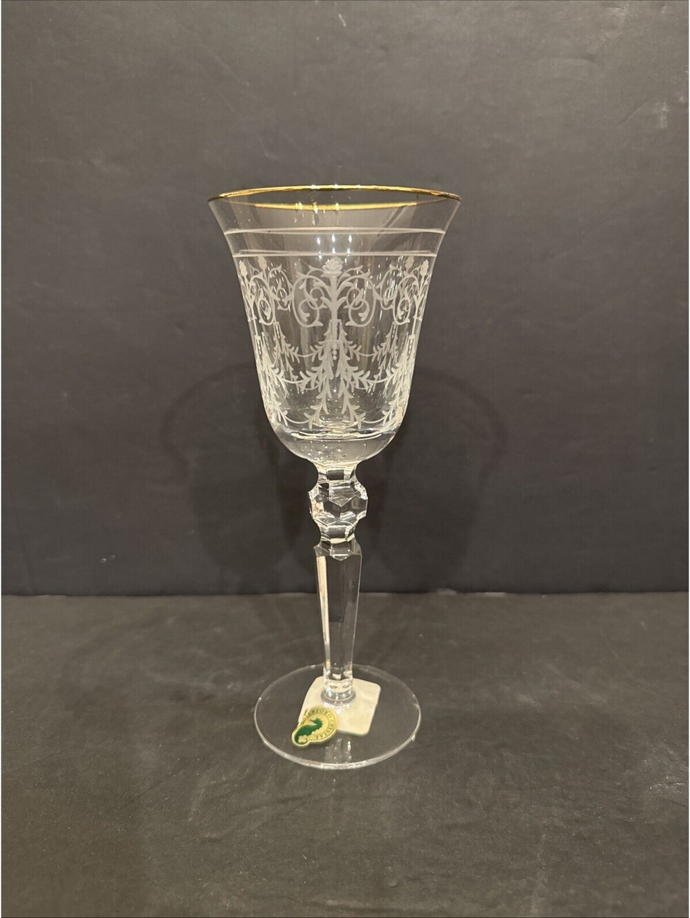 New Waterford Crystal Charlemont Wine / Goblet Glass 7 7/8" H By 3.25” W